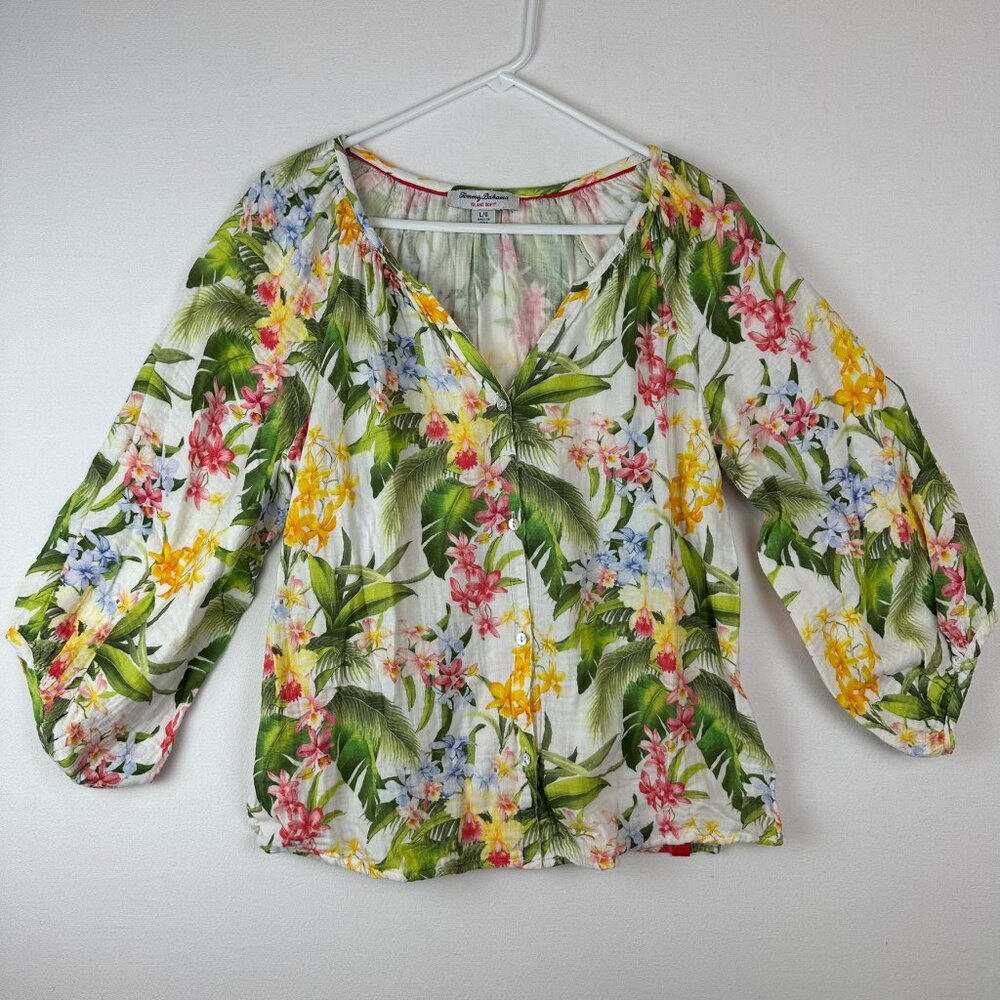 Tommy Bahama White Blouse Elegant and Versatile